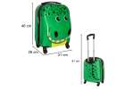 Children's travel suitcase on wheels hand luggage crocodile 7