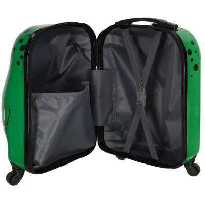 Children's travel suitcase on wheels hand luggage crocodile