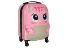 Children's travel suitcase on wheels hand luggage pink cat 2