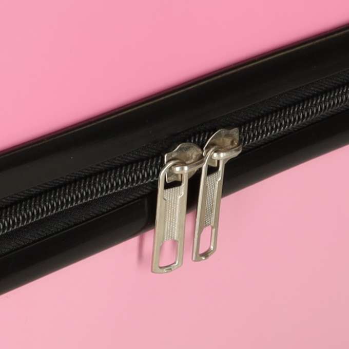 Children's travel suitcase on wheels hand luggage pink cat
