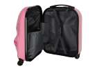 Children's travel suitcase on wheels hand luggage pink cat 8