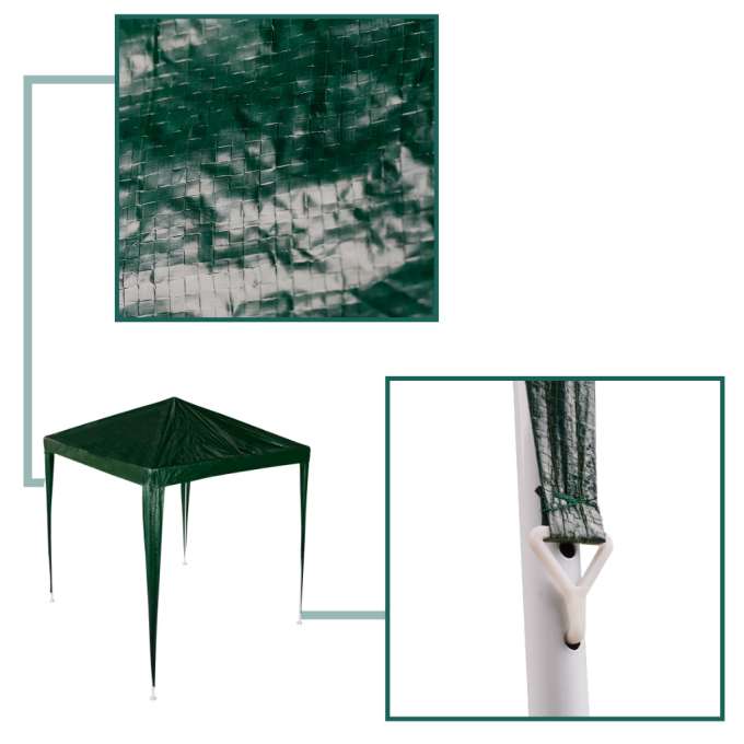Commercial event pavilion tent green 1,9x1,9