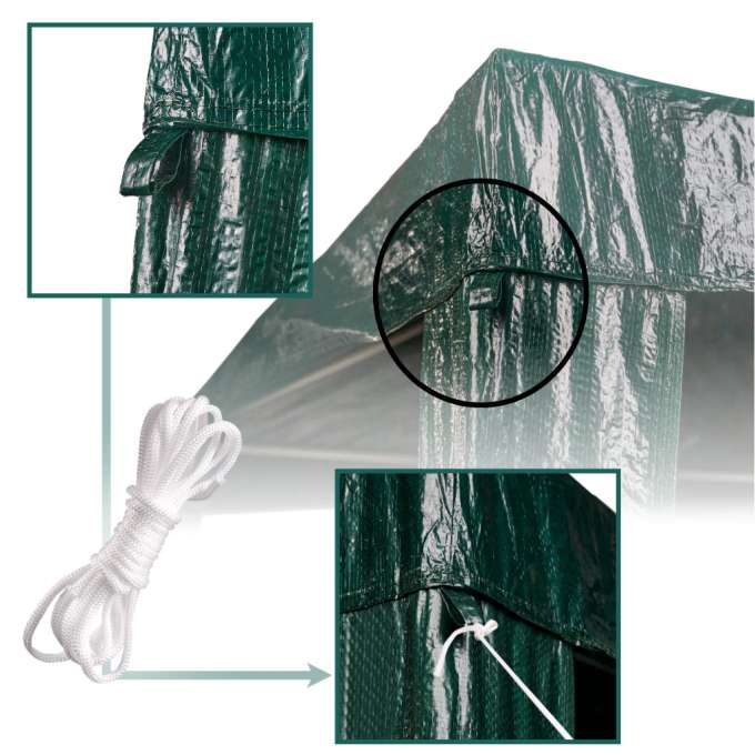 Commercial event pavilion tent green 1,9x1,9