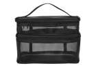 Cosmetic travel organizer folding piled organizer for storing cosmetics accessories black 5