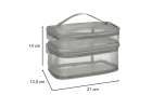 Cosmetic travel organizer folding piled organizer for storing cosmetics accessories gray 7