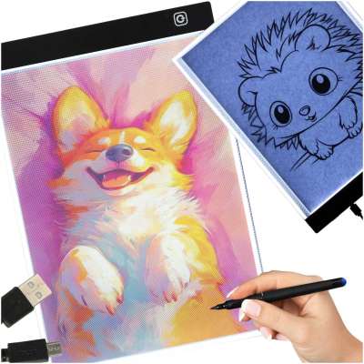 Drawing board graphics tablet tracing paper illuminated LED A3
