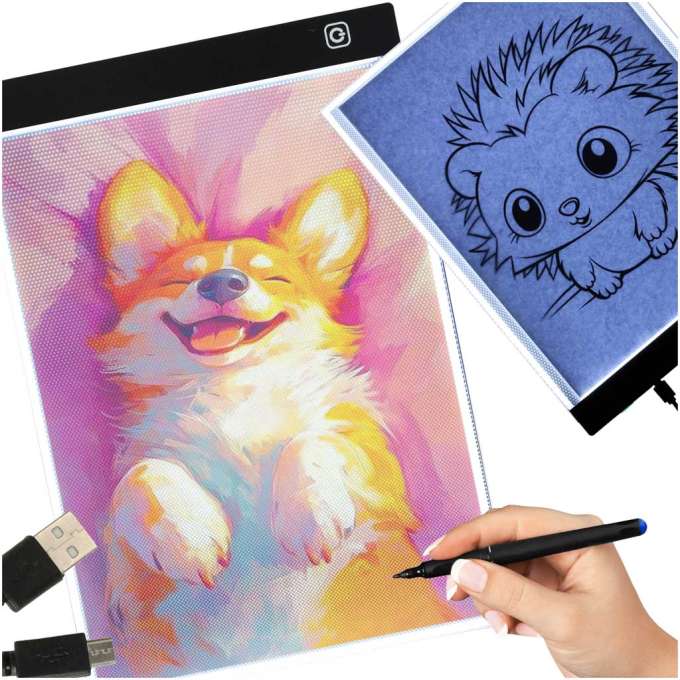 Drawing board graphics tablet tracing paper illuminated LED A4