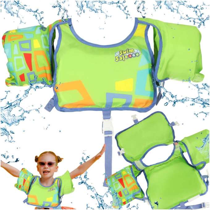 Foam waistcoat with swimming sleeves kapok for children 3-6 years 19-30 kg BESTWAY 32174 green
