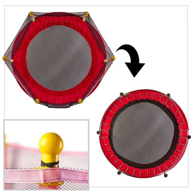 Garden trampoline for children 140cm red