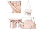Hanging chair swing seat with cushion XXL ecru 120kg 4