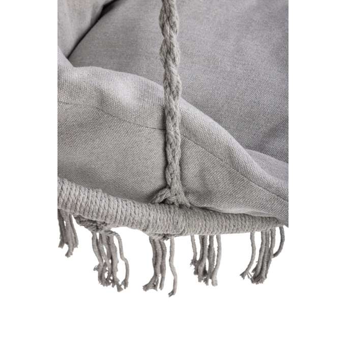 Hanging chair swing seat with cushion XXL grey 120kg