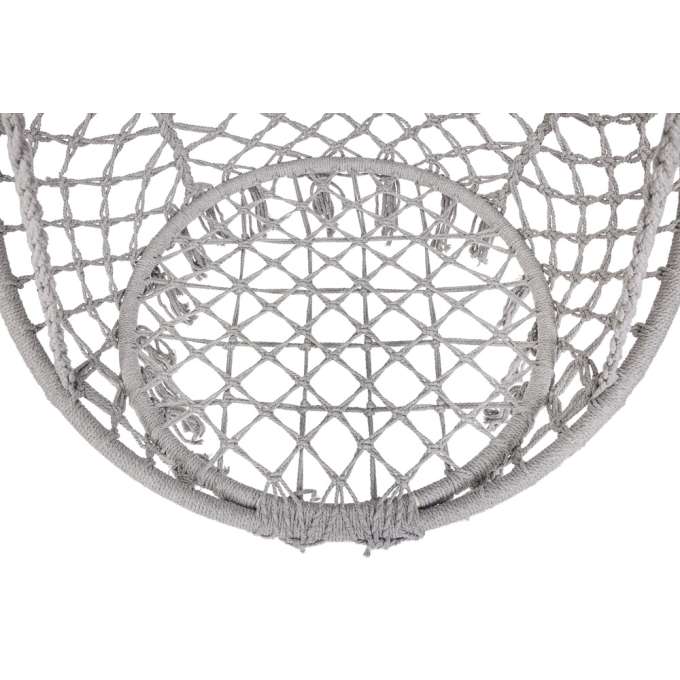 Hanging chair swing seat with cushion XXL grey 120kg