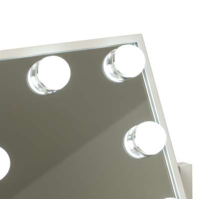 LED make-up mirror with USB bulbs 30x40cm
