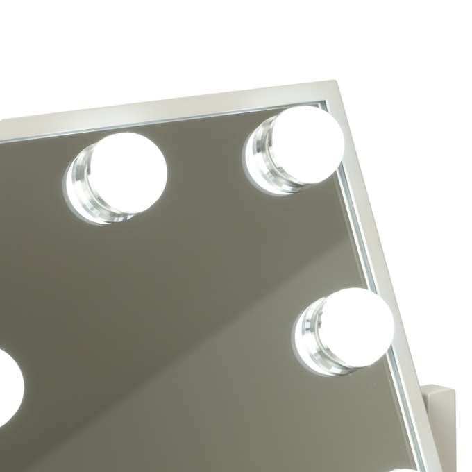 LED make-up mirror with USB bulbs 30x40cm