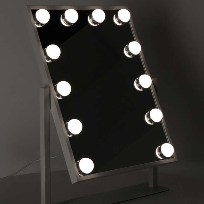 LED make-up mirror with USB bulbs 30x40cm