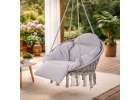 LUARO garden swing stork's nest with XXL cushion gray 80 cm 150 kg 15