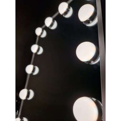 Lusterko do makijażu kosmetyczne podświetlane LED Hollywood z 12 żarówkami USB 30 x 40 cm
