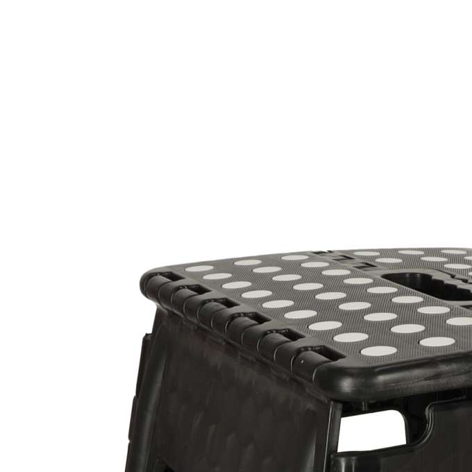 Non-slip folding stool 39cm black