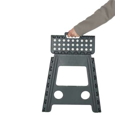 Non-slip folding stool 39cm dark grey