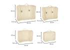 Suitcase organizers travel set 8 pieces clothes storage accessories waterproof bags makeup bag shoe bag beige 4