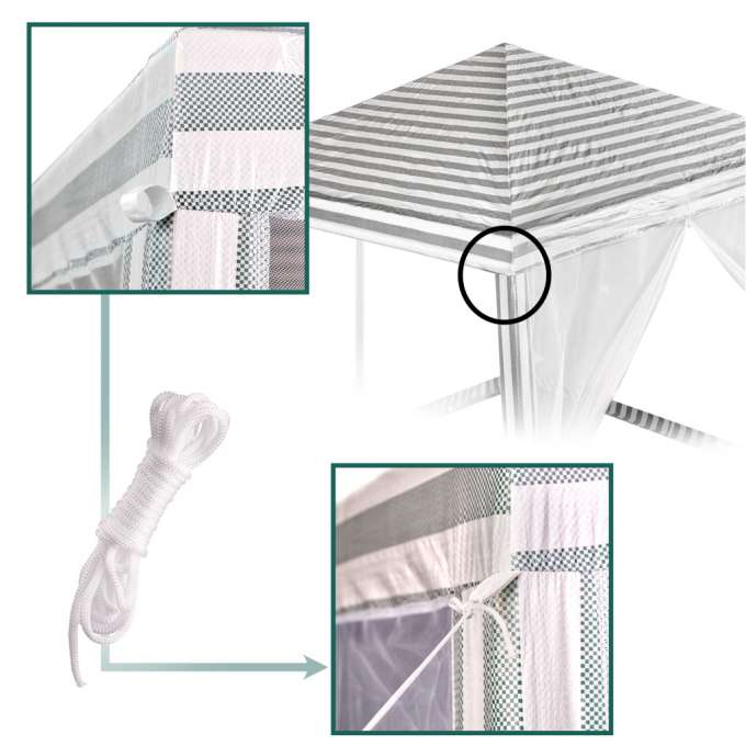 Tent pavilion gazebo garden party commercial White 3X3m