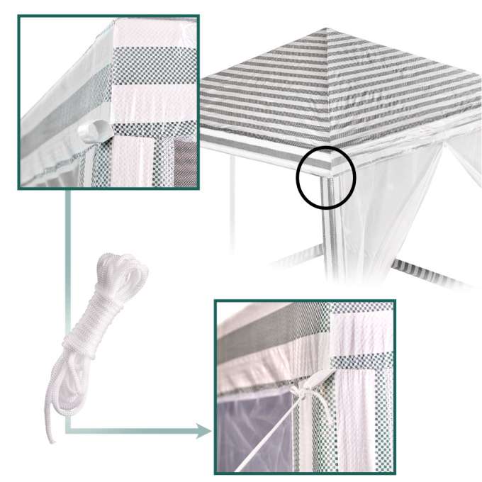 Tent pavilion gazebo garden party commercial White 3X3m