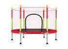 Trampoline for home garden for kids ball net 140cm 55inch red 1