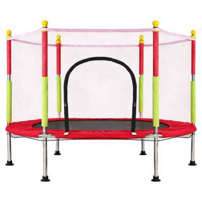 Trampoline for home garden for kids ball net 140cm 55inch red