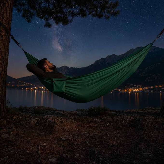 Travel camping hammock 270cm ecru