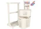 Two tier rolling cart organizer on wheels for toys clothes 1