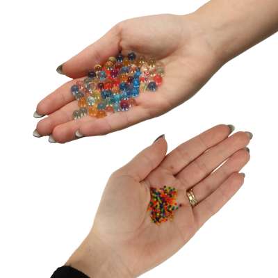 Water hydrogel balls for flower gun multicolour 250g 50,000pcs. 7-8mm