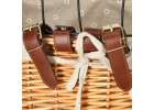 Wicker bike basket with metal rack for dog cat carrier 3