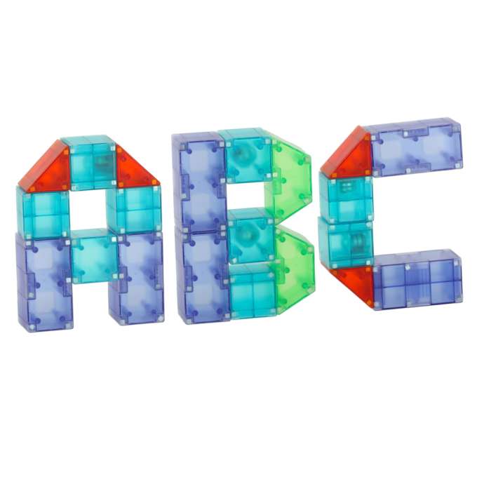 3D construction magnetic bricks LED glowing 134 el.