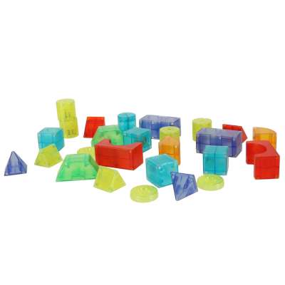 3D construction magnetic bricks LED glowing 32 el.