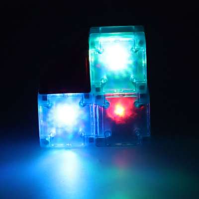 3D construction magnetic bricks LED glowing 32 el.