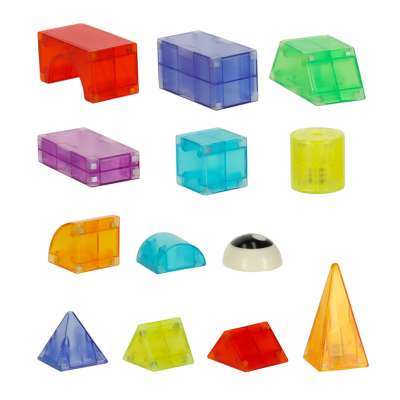 3D construction magnetic bricks LED glowing 64 pieces
