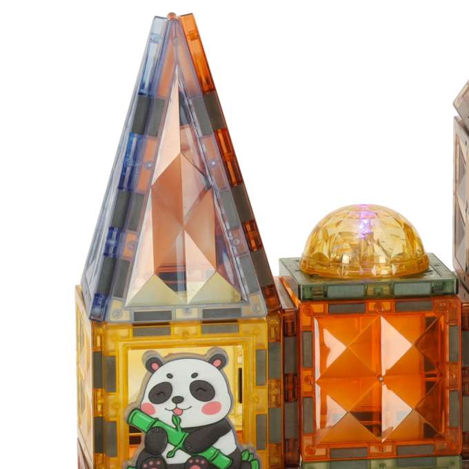 3D magnetic construction blocks luminous animal park 124 el.