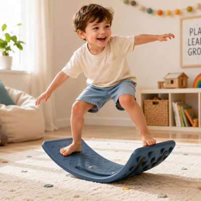 Balance board for kids 67x29cm non-slip blue