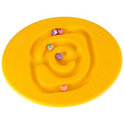 Balance board with ball maze for kids yellow