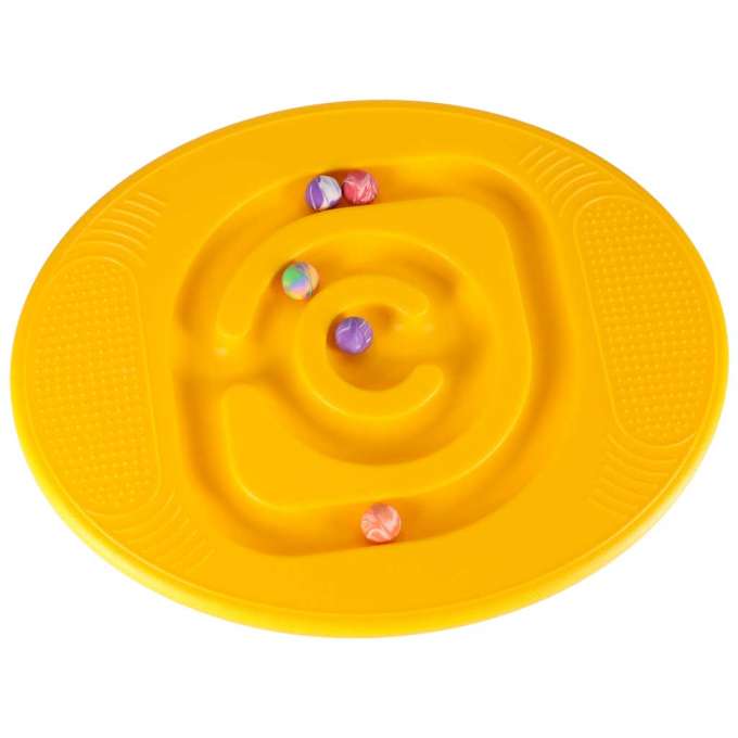 Balance board with ball maze for kids yellow