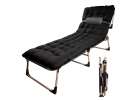 Camping bed with pillow 193 cm black 2