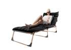 Camping bed with pillow 193 cm black 3