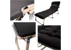 Camping bed with pillow 193 cm black 4