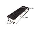 Camping bed with pillow 193 cm black 5