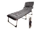 Camping bed with pillow 193 cm dark grey 4