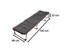Camping bed with pillow 193 cm dark grey 5