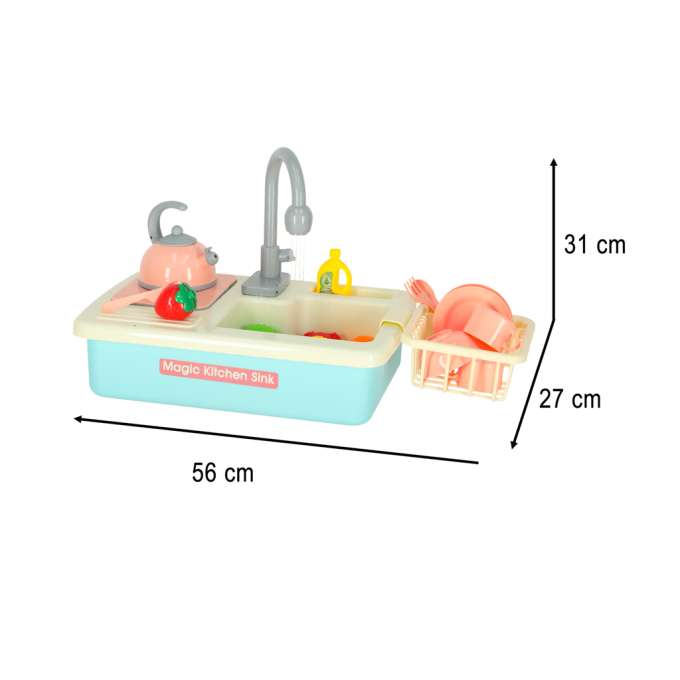 Children's sink with accessories XXL blue