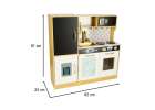 Children's wooden kitchen with fridge gold 14