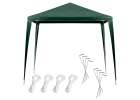 Commercial gazebo pavilion party tent green 2.5 x 2.5 m 1