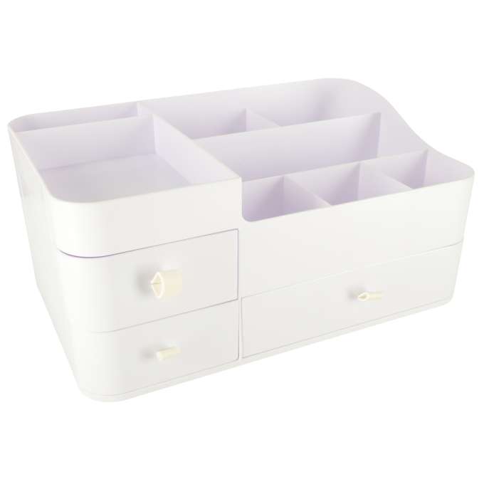 Cosmetics organizer for bathroom casket